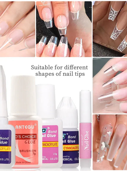 KissICON 💋 Acrylic Nail Tips Glue Fast Dry -