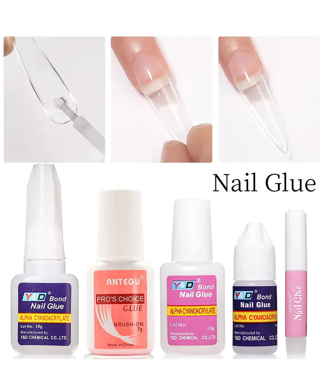 KissICON 💋 Acrylic Nail Tips Glue Fast Dry -