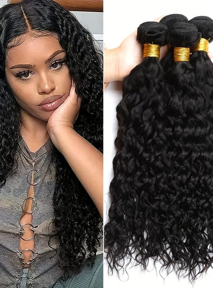 KissIcon Peruvian Water Wave 4Bundles DoubleWeft Extensions