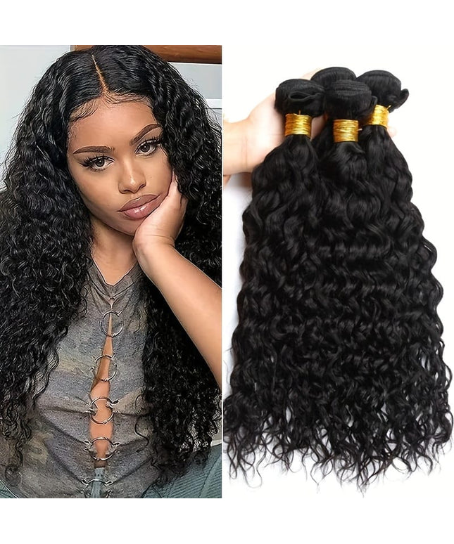 KissIcon Peruvian Water Wave 4Bundles DoubleWeft Extensions