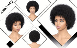 KissICON Afro Kinky Curly Wig Elastic Cap