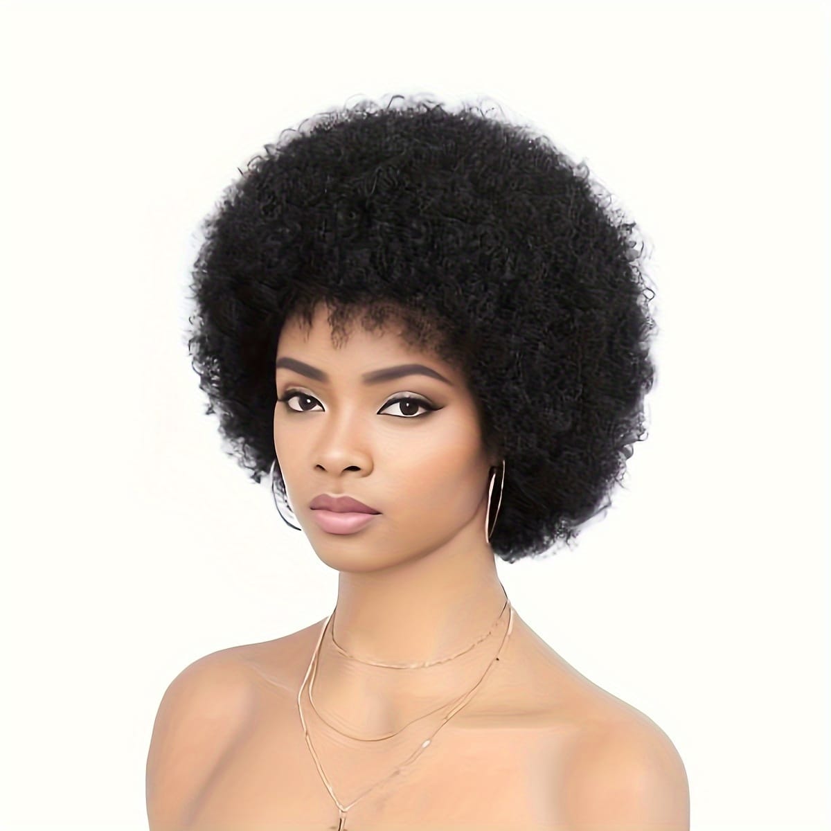 KissICON Afro Kinky Curly Wig Elastic Cap