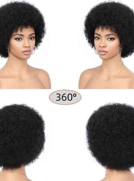 KissICON Afro Kinky Curly Wig Elastic Cap