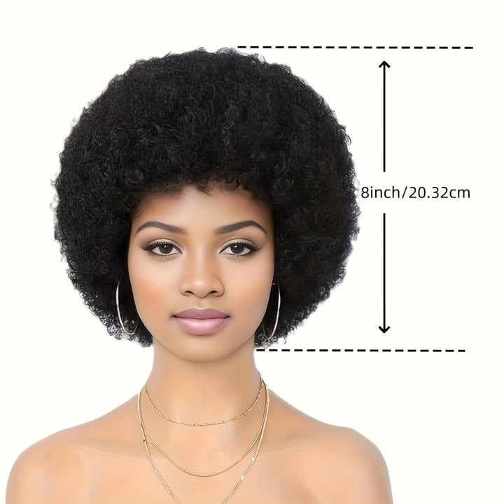 Afro Kinky Curly Wig Elastic Cap