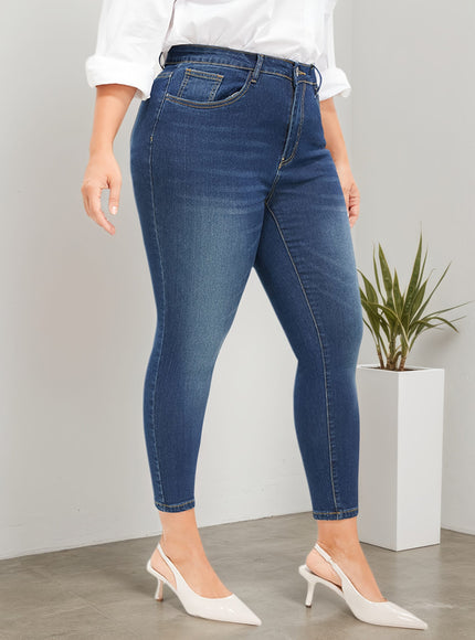 jkthpu-45 All-season new style plus size Women's jeans, skinny