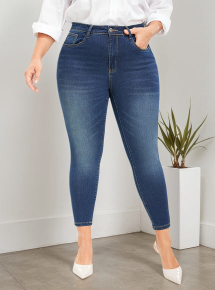 jkthpu-45 All-season new style plus size Women's jeans, skinny