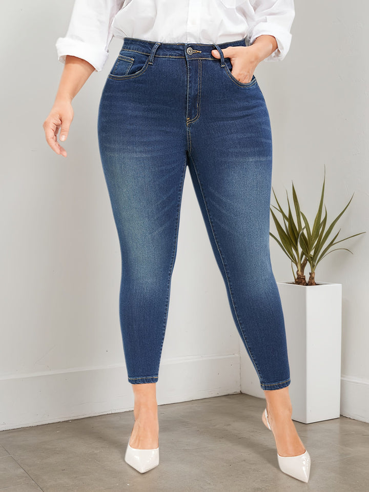 All-season new style plus size Women's jeans, skinny