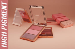 KissICON Allbeige 3in1 Cream Powder Highlighter Trio