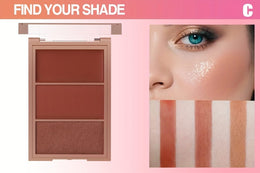 KissICON Allbeige 3in1 Cream Powder Highlighter Trio