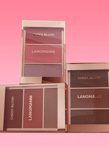 KissICON Allbeige 3in1 Cream Powder Highlighter Trio