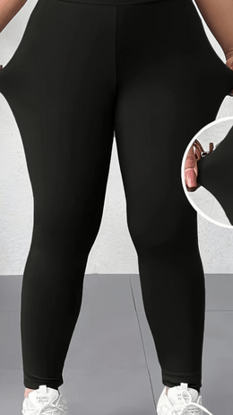jkthpu-45 AllSeason Womens Plus Size High Waist Stretch Leggings