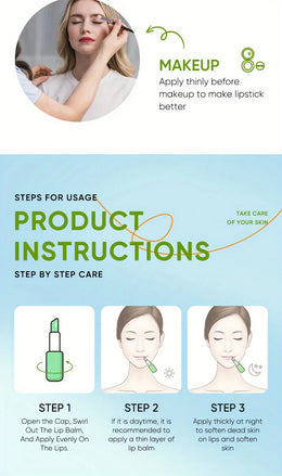 KissICON Aloe Lip Aloe Balm - Nourishing Hydration Prevents Cracking