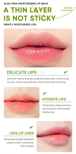 KissICON Aloe Lip Aloe Balm - Nourishing Hydration Prevents Cracking