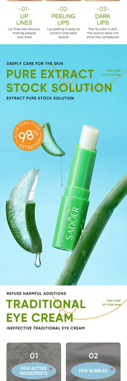 KissICON Aloe Lip Aloe Balm - Nourishing Hydration Prevents Cracking