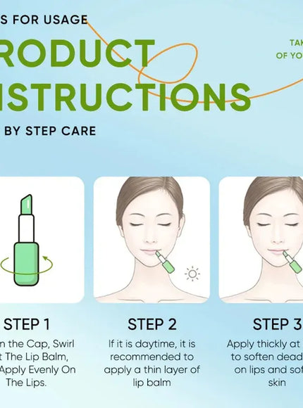 KissICON Aloe Lip Aloe Balm - Nourishing Hydration Prevents Cracking