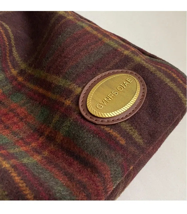KissICON American Vintage Plaid Wool Crossbody – Shoulder