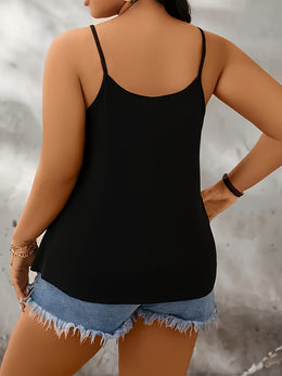 KissICON An Elegant Sleeveless Off-Shoulder Top for Plus-Size Women,