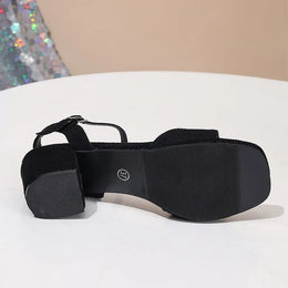 KissICON Ankle Buckle High Heel Sandals for Women Plus