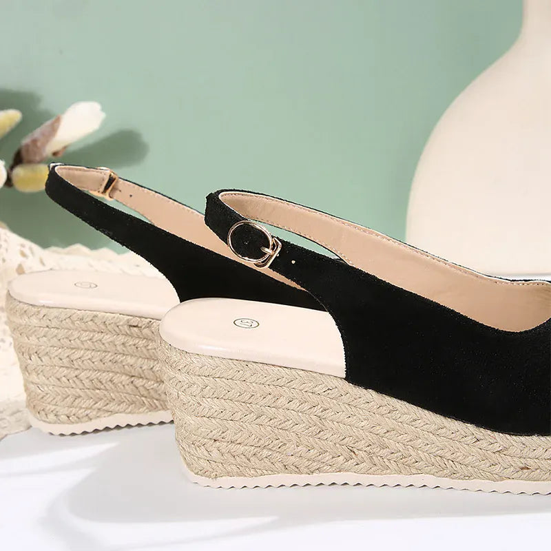 KissICON Ankle Buckle Wedges Sandals for Women 2025 Summer