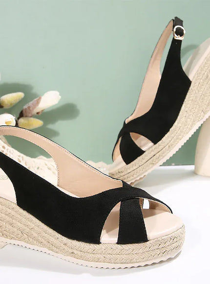 KissICON Ankle Buckle Wedges Sandals for Women 2025 Summer