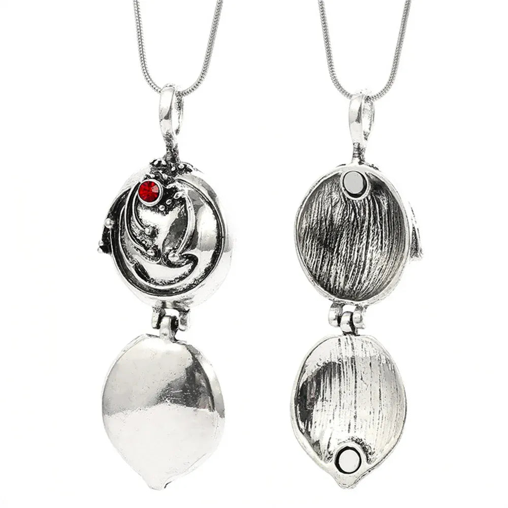 KissICON Antique Silver / 45cm Movie The Vampire Diaries Necklace Elena Gilbert Fashion Vervain Verbena Pendant Jewelry Men Women Christmas Party Gifts
