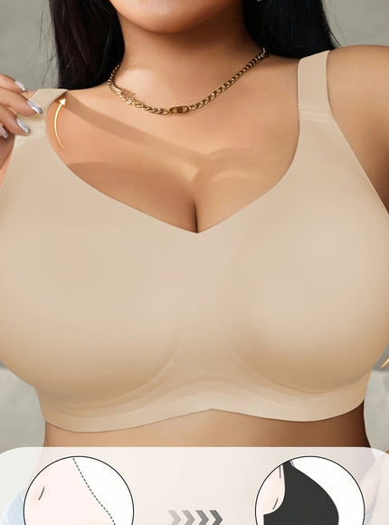 KissICON Apricot / 1XL Curve Seamless Wireless Sports Bras – Effortless