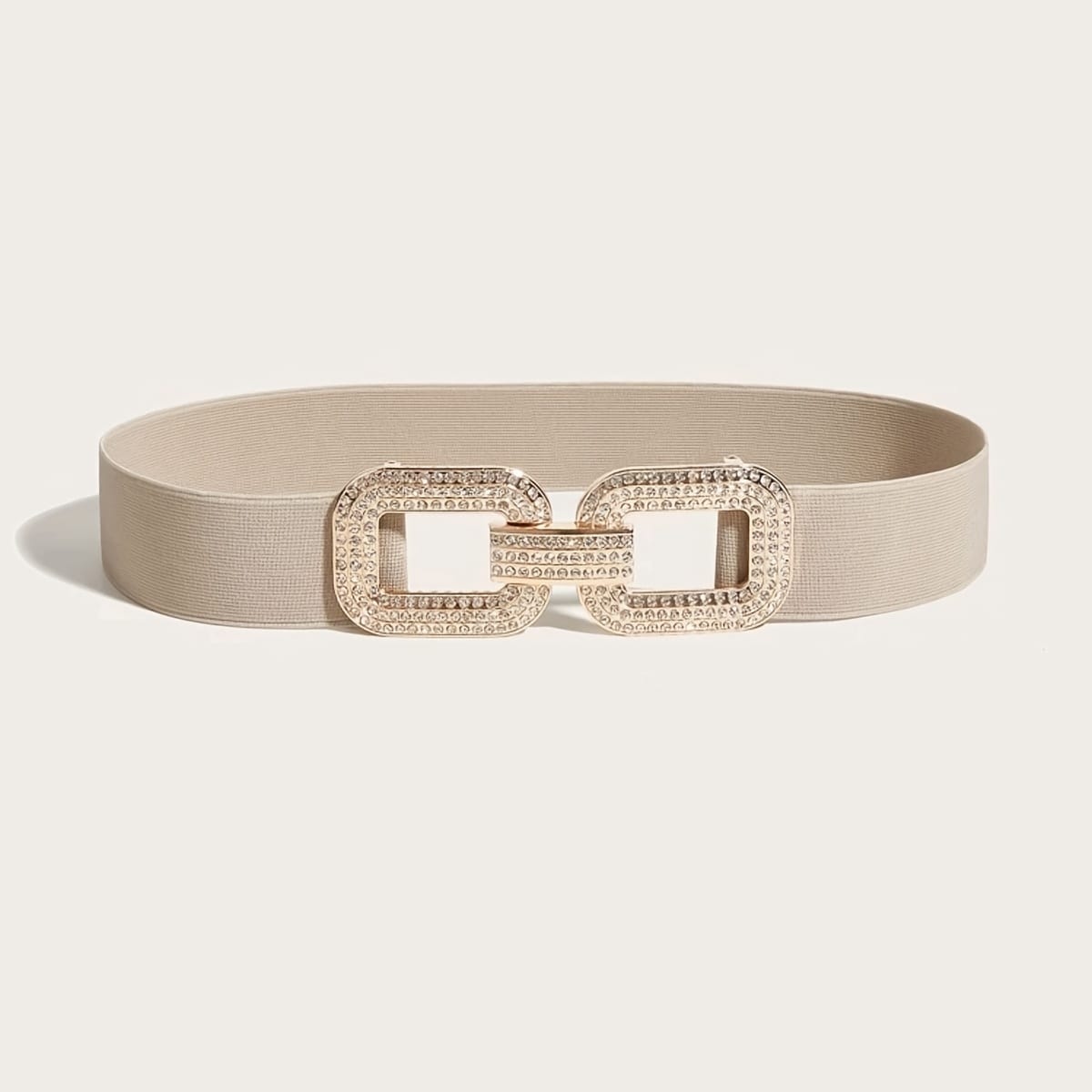 jkthpu-45 Apricot / 1XL Shiny Elastic Womens Waist Belt Dressy or Casual Chic