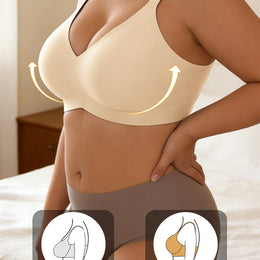 KissICON Apricot / 3XL Comfy Curve Full Coverage Jelly Bra – Soft
