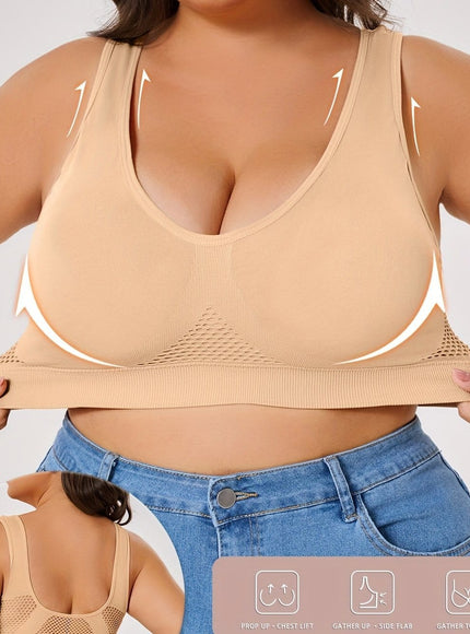 KissICON Apricot / 3XL Curve Highsupport Wireless Sports Bra – Comfy