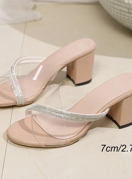 KissICON apricot / 43 Fashion Plus Size High Heel Sandals for Women