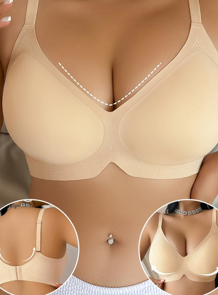 KissICON Apricot / 4XL Curve Wirefree Bra – Lift Support Elegant