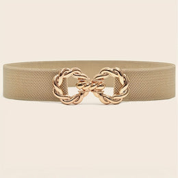 jkthpu-45 Apricot / L Chic Slimming Elastic Waist Belt Versatile for Any Style