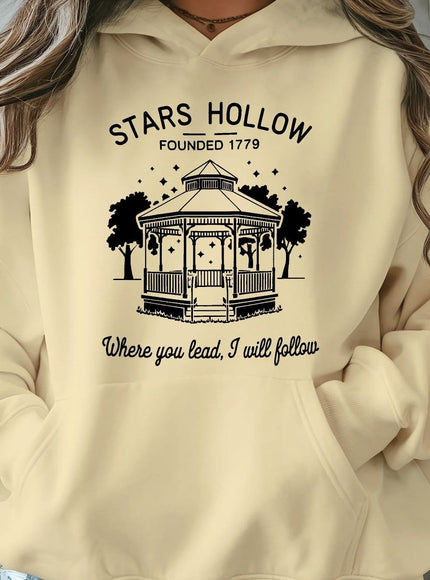 jkthpu-45 Apricot / UK 16 [Plus Size Stars Hollow Sweatshirt] Plus Size Stars