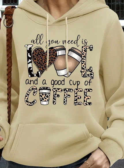 jkthpu-45 Apricot / UK 16 Women'S Plus Size Hoodie with "All You Need