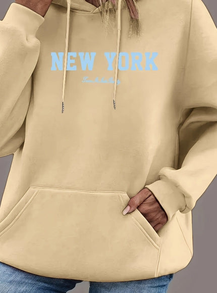 jkthpu-45 Apricot / UK 18 Plus Size Hooded Sweatshirt, Loose-Fitting Women'S Hoodie, Printed