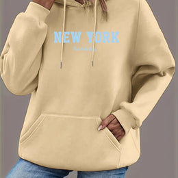jkthpu-45 Apricot / UK 18 Plus Size Hooded Sweatshirt, Loose-Fitting Women'S Hoodie, Printed