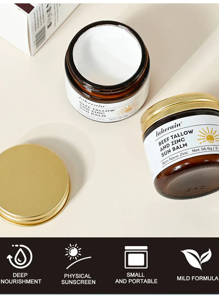 KissICON army green 💋 Beef Tallow Zinc Sun Balm Sunscreen Makeup