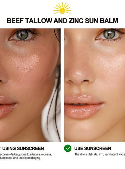 KissICON army green 💋 Beef Tallow Zinc Sun Balm Sunscreen Makeup