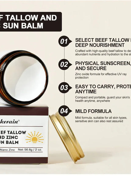 KissICON army green 💋 Beef Tallow Zinc Sun Balm Sunscreen Makeup