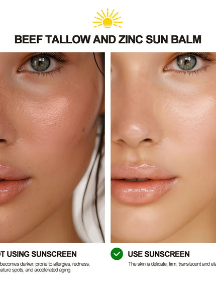 KissICON army green 💋 Beef Tallow Zinc Sun Balm Sunscreen Makeup