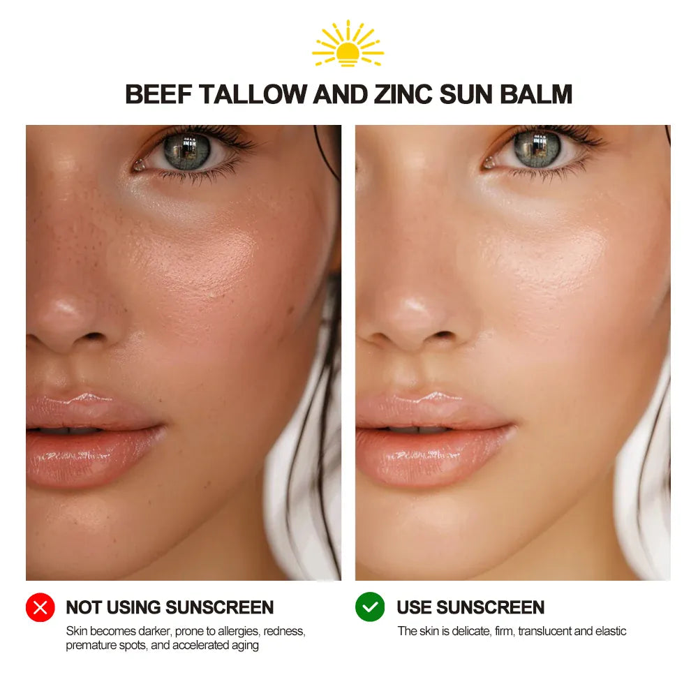 KissICON army green 💋 Beef Tallow Zinc Sun Balm Sunscreen Makeup