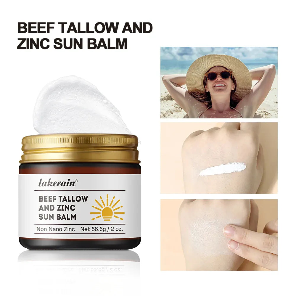 KissICON army green 💋 Beef Tallow Zinc Sun Balm Sunscreen Makeup