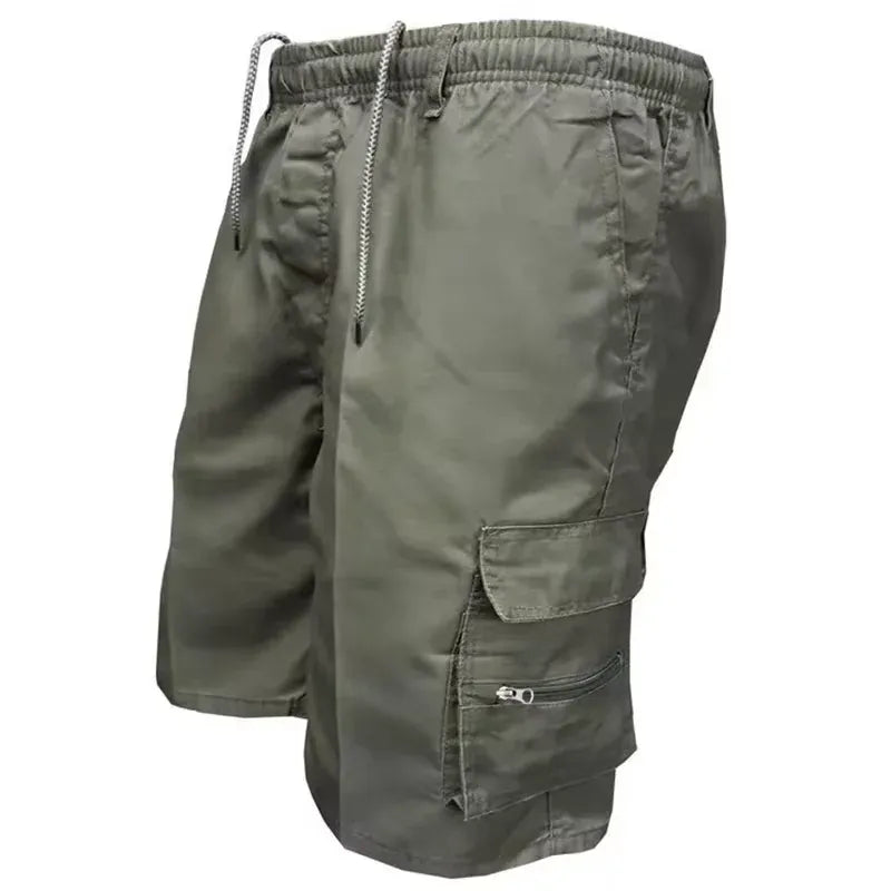KissICON army green / S Mens Versatile Work  Sport Shorts