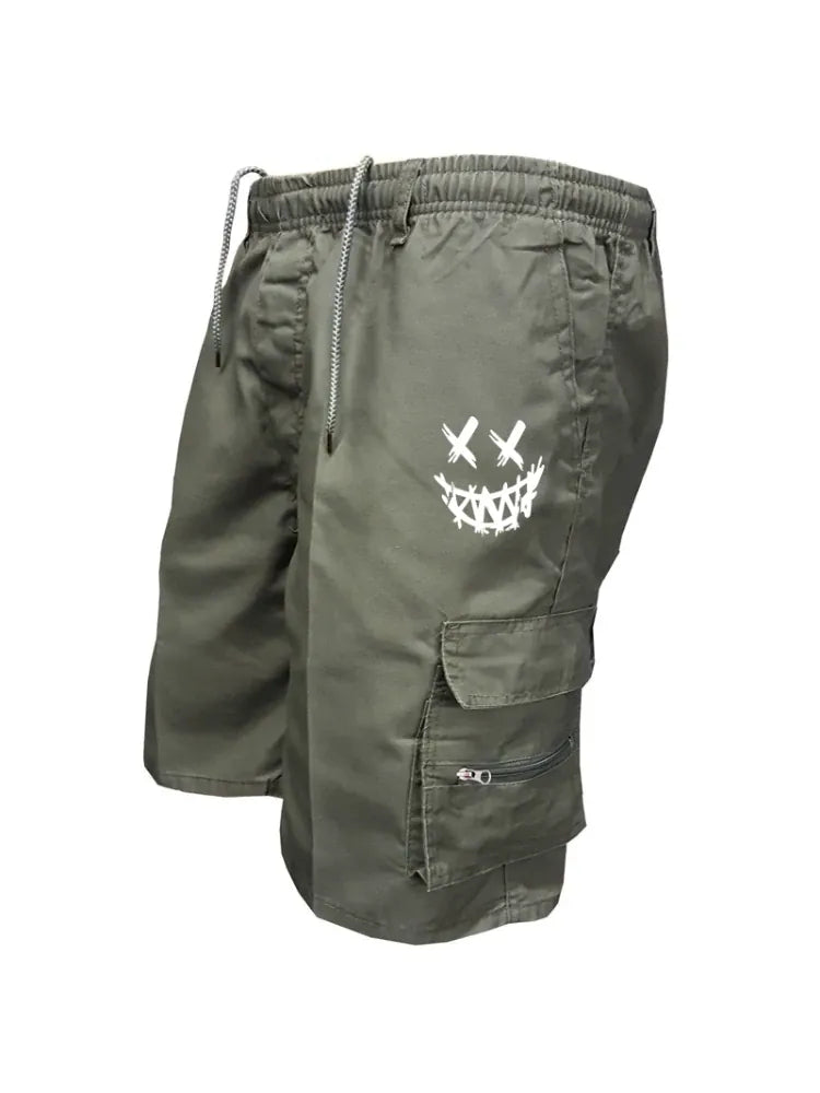 KissICON Army green / S Patriotic Eagle Cargo Shorts Summer Work Camping Streetwear