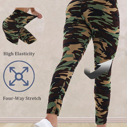 jkthpu-45 Army Green / UK 16 Plus Size - Women'S Plus Size Camo Print