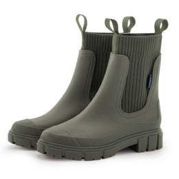 jkthpu-45 Army Green / UK 3.5 Chic SlipResistant Chelsea Rain Boots for Everyday Comfort