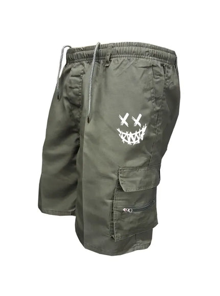 KissICON Army green / XXL Patriotic Eagle Cargo Shorts Summer Work Camping Streetwear