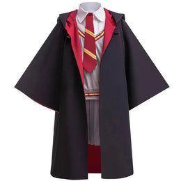 KissICON as picture 3 / 160 11-12year Halloween Movie Cosplay Costume Girls Striped Top + Cape Casual Suit Carnival Halloween Birthday Magic School Dress