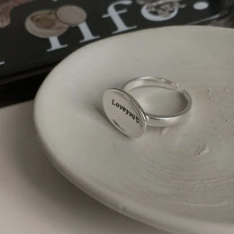 KissICON as picture Bfclub Silver Geometric Ring – Handmade Gift