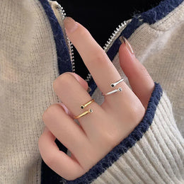 KissICON as picture Bfclub Silver Geometric Ring – Handmade Gift